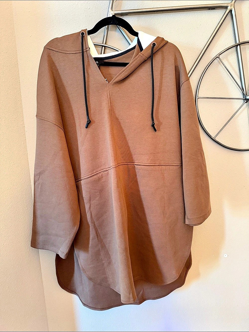 Dress Oversized Hooded Mini Dress in Brown